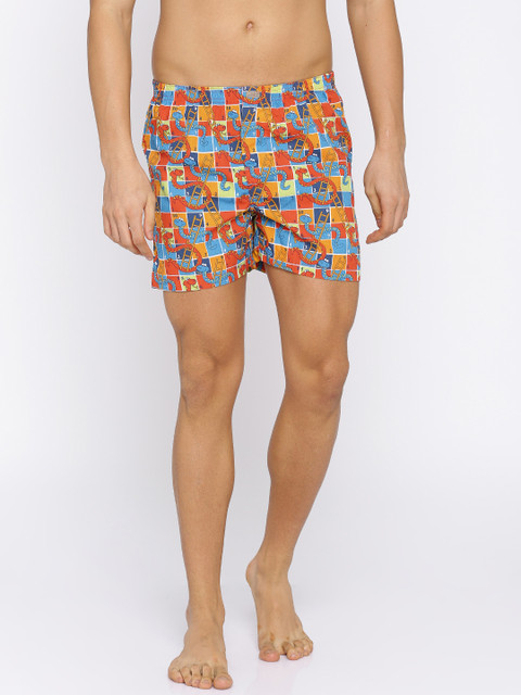 

Flying Machine Multicoloured Printed Pure Cotton Boxers FMAM8069, Multi