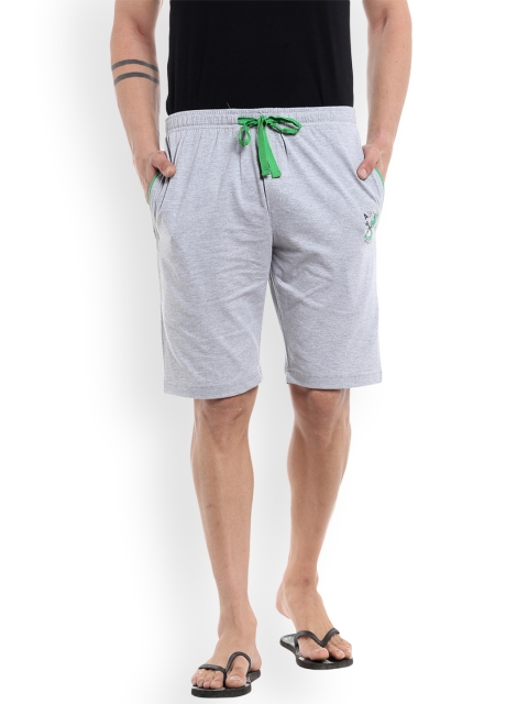 

AVOQ Grey Melange Men Lounge Shorts