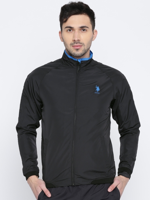 

U.S. Polo Assn. Men Black Solid Sporty Jacket