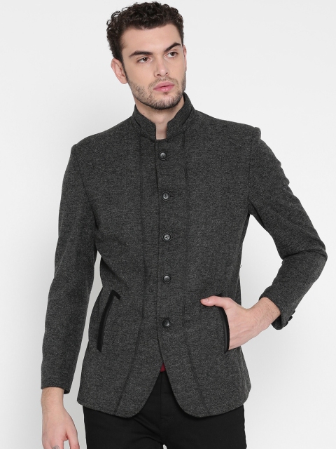 

Monte Carlo Charcoal Grey Single-Breasted Casual Blazer