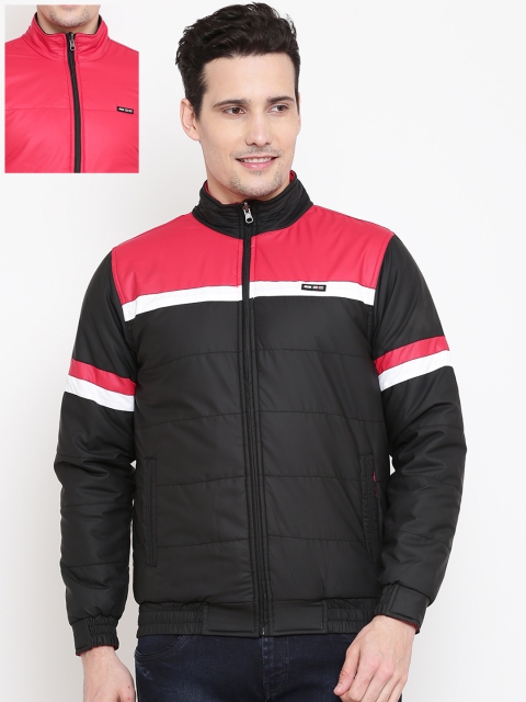 

Monte Carlo Men Black & Red Colourblocked Reversible Bomber Jacket