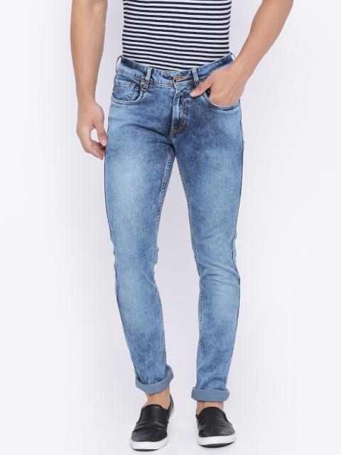 

Peter England Casuals Men Blue Skinny Fit Low-Rise Clean Look Stretchable Jeans