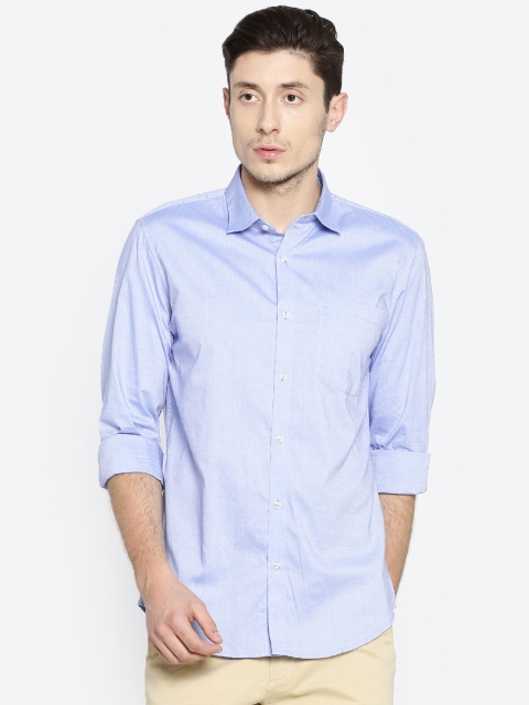 

Peter England Casuals Men Blue Slim Fit Solid Casual Shirt