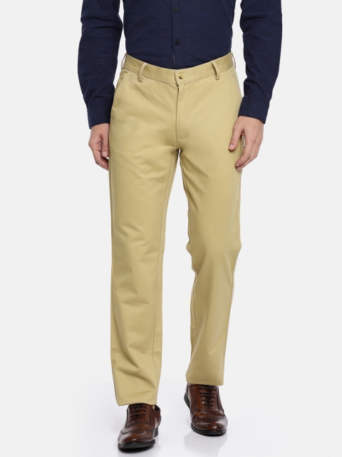 

Peter England Men Khaki Slim Fit Solid Chino Trousers
