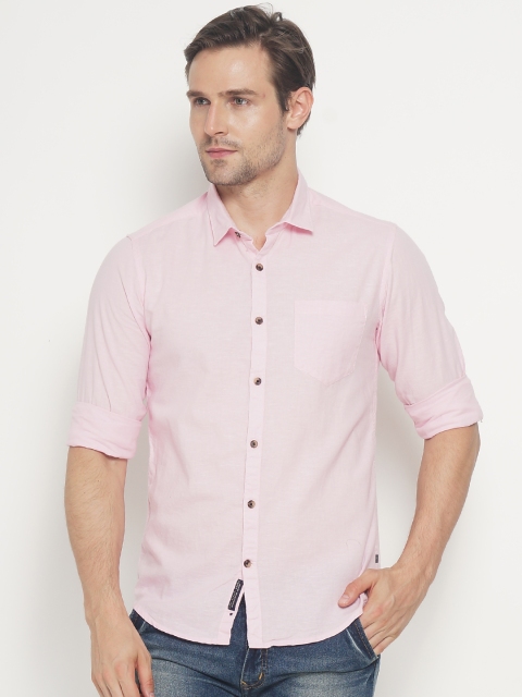 

The Indian Garage Co Men Pink Slim Fit Solid Casual Shirt