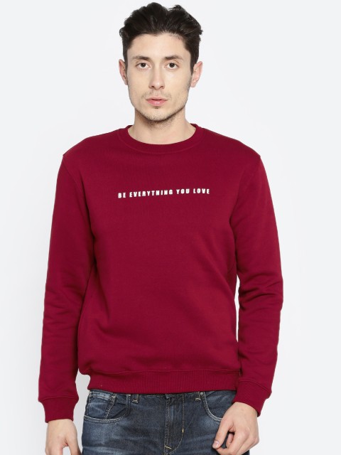 

Peter England Casuals Men Maroon Printed Sweatshirt