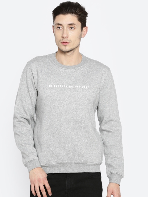 

Peter England Casuals Men Grey Printed Sweatshirt
