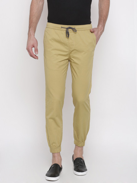 

The Indian Garage Co Men Khaki Slim Fit Solid Joggers