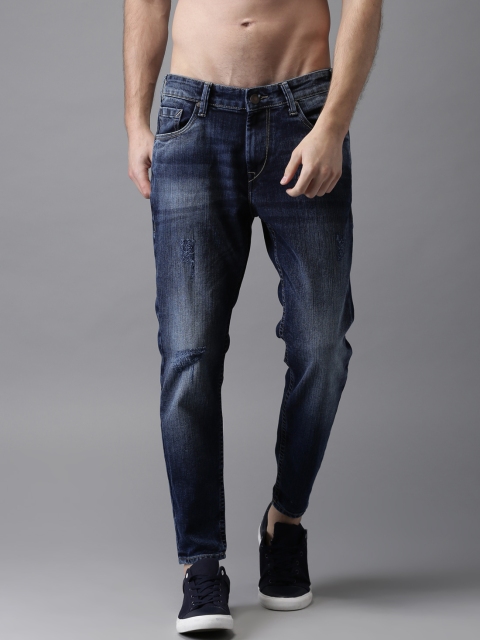 

Moda Rapido Men Blue Slim Fit Cropped Mid-Rise Mildly Distressed Stretchable Jeans