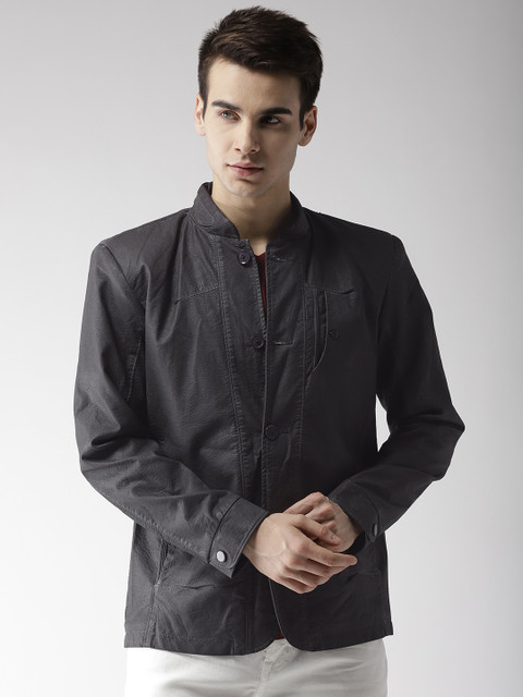 

Fort Collins Men Navy Blue Solid Tailored Jacket