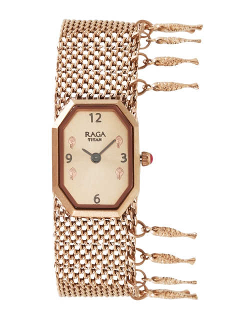

Titan Raga Tribal Hug by Masaba Women Beige Analogue Watch 95071WM01