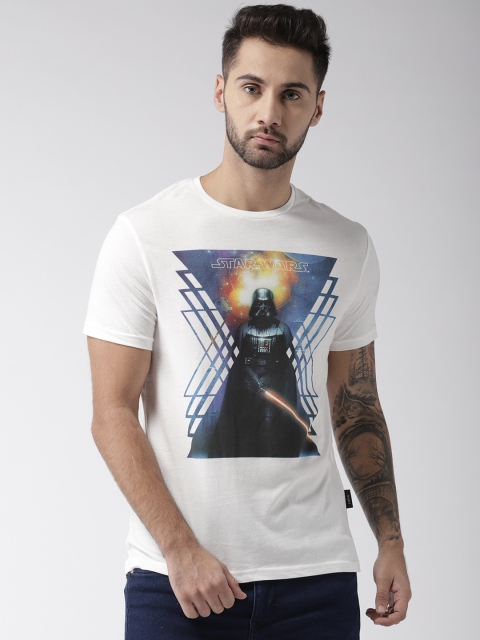 

Celio Star Wars Men White Printed Round Neck T-shirt