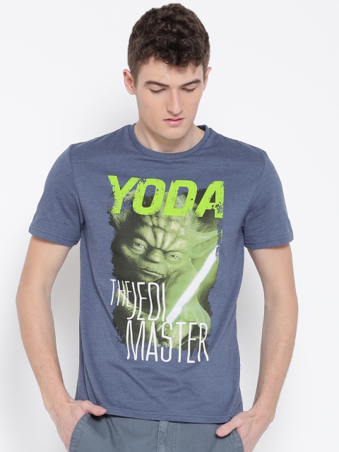 

Celio Star Wars Men Blue Printed Round Neck T-shirt