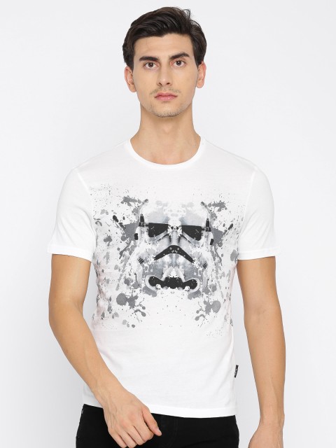 

Celio Star Wars Men White Printed Round Neck T-shirt