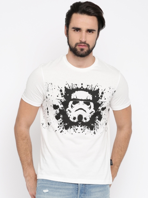 

Celio Star Wars Men White Printed Round Neck T-Shirt