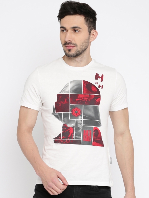

Celio Star Wars Men White Printed Round Neck T-Shirt