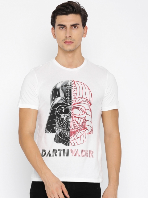 

Celio Star Wars Men White Printed Round Neck T-shirt