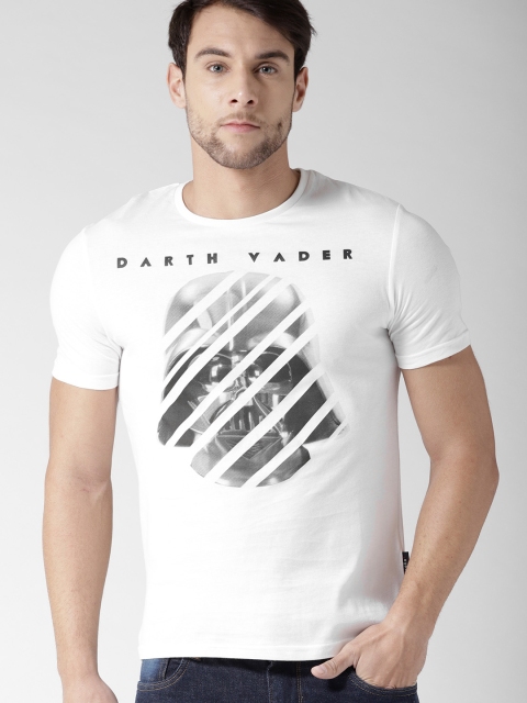 

Celio Star Wars Men White Printed Round Neck T-Shirt