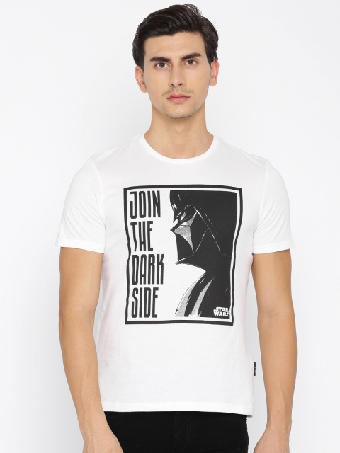 

Celio Star Wars Men White Printed Round Neck T-shirt