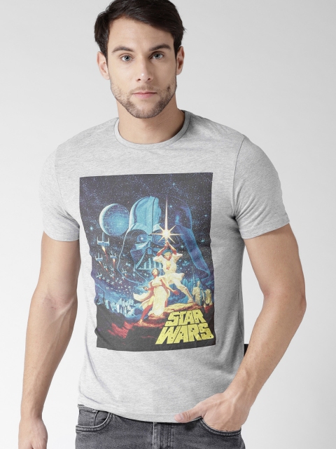 

Celio Star Wars Men Grey Printed Round Neck T-shirt