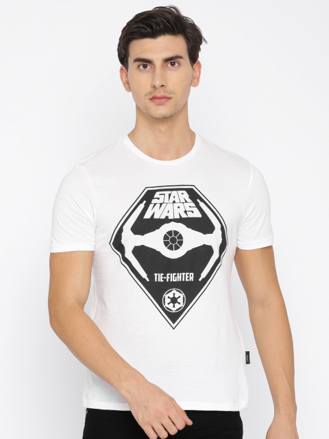 

Celio Star Wars Men White Printed Round Neck T-shirt