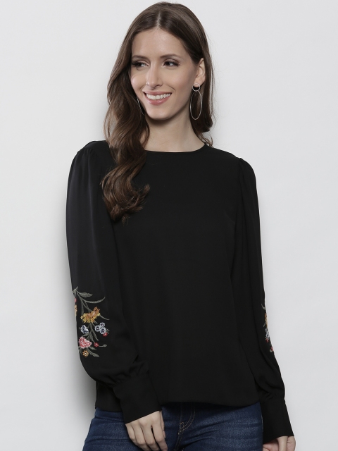 

DOROTHY PERKINS Women Black Solid Top