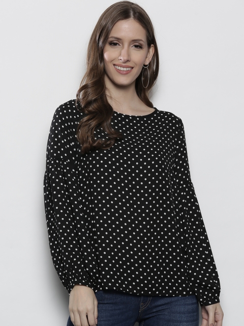 

DOROTHY PERKINS Women Black & White Printed Top