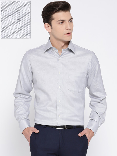 

Arrow Men Grey Regular Fit Self-Design Formal Shirt