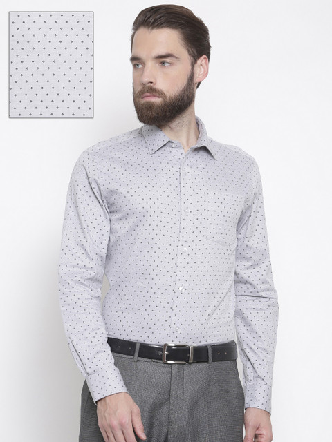

Arrow Men Grey Slim Fit Printed Formal Shirt