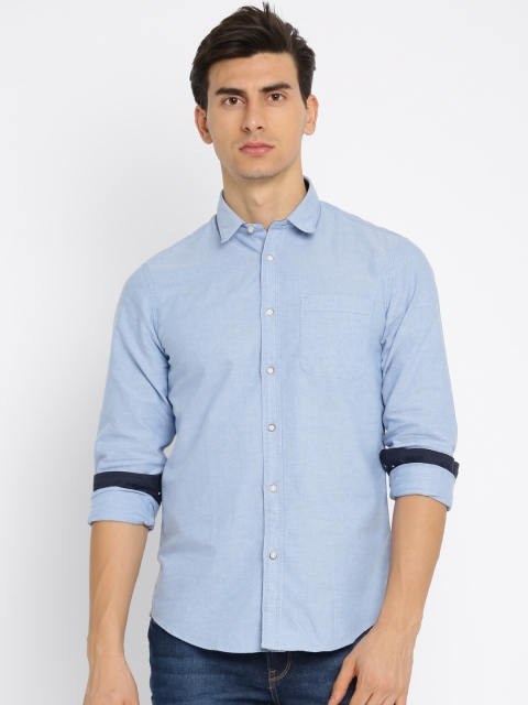 

Arrow Blue Jean Co. Men Blue Slim Fit Solid Casual Shirt