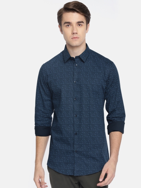 

Arrow New York Men Blue Snug Regular Fit Printed Casual Shirt