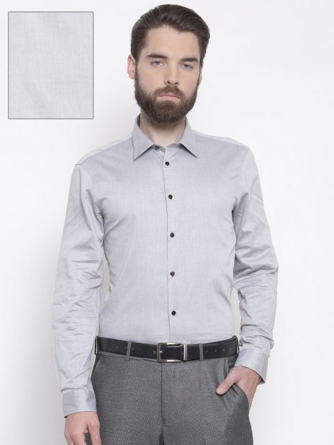 

Arrow New York Men Grey Slim Fit Self Design Formal Shirt