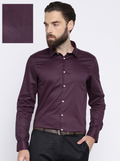 

Arrow New York Men Burgundy Slim Fit Solid Formal Shirt