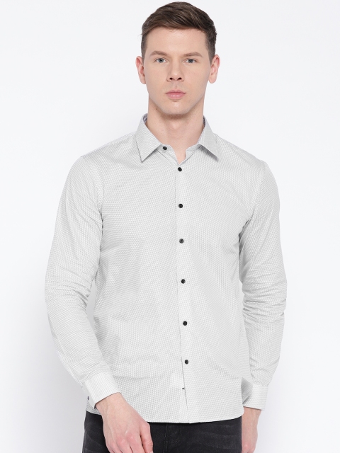 

Arrow New York Men White Slim Fit Printed Casual Shirt
