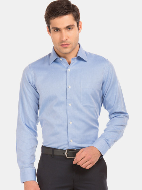 

Arrow Men Blue Regular Fit Printed Formal Shirt