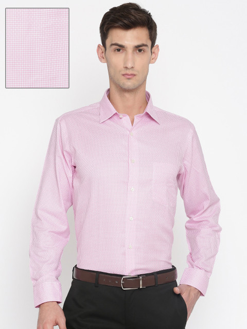 

Arrow Men Pink Regular Fit Checked Formal Shirt