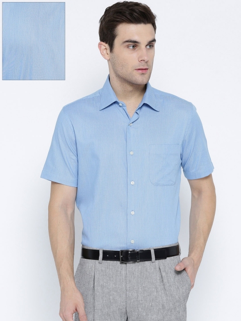 

Arrow Men Blue Regular Fit Self Design Formal Shirt