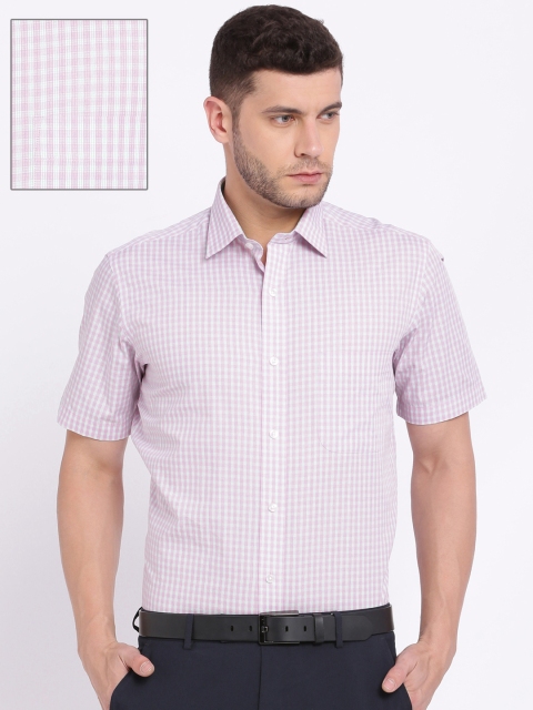 

Arrow Men Pink & White Regular Fit Checked Formal Shirt