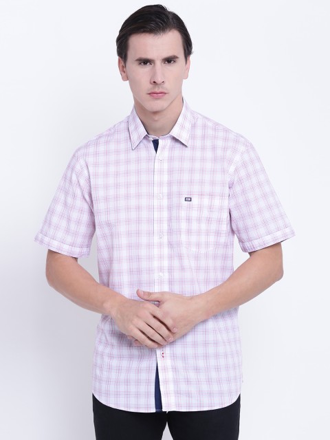 

Arrow Sport Men White & Pink Checked Casual Shirt
