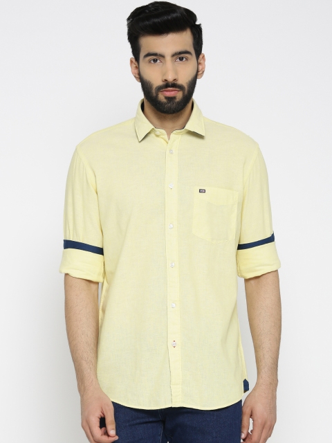 

Arrow Sport Men Yellow Solid Casual Shirt