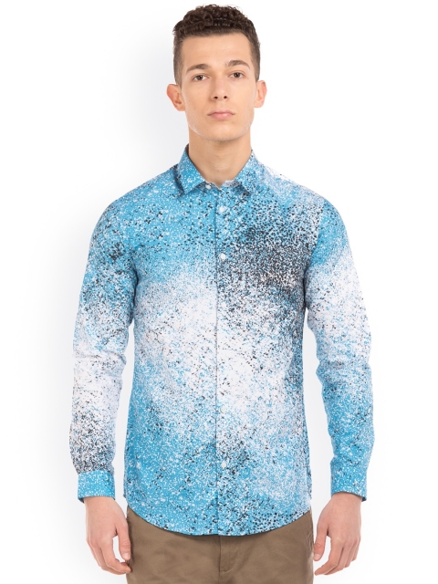 

Arrow New York Men Blue & White Regular Fit Printed Casual Shirt