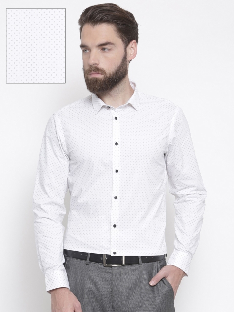 

Arrow New York Men White & Black Slim Fit Printed Formal Shirt