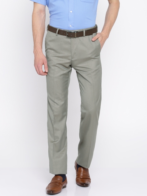 

Arrow Men Grey Smart Regular Fit Self Design Formal Trousers