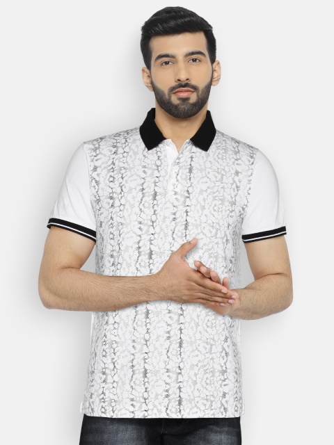 

Arrow New York Men White Printed Polo T-shirt