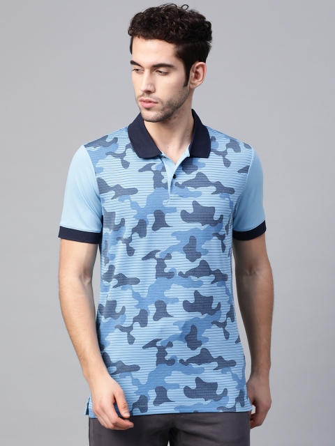 

Arrow New York Men Blue Printed Polo Collar T-shirt