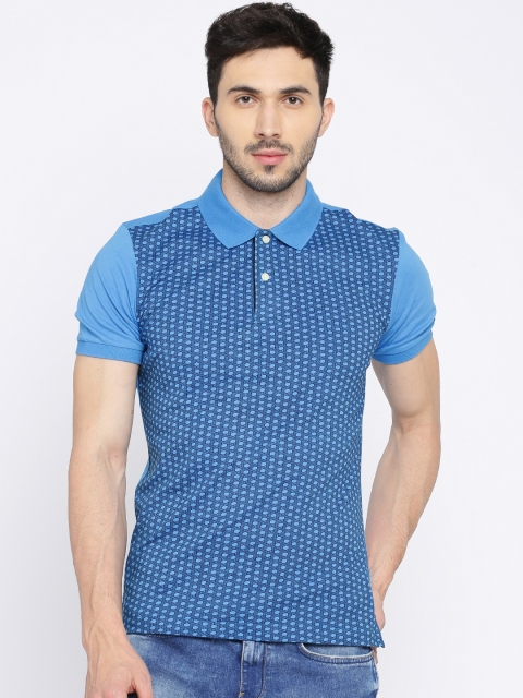 

Arrow Sport Men Blue Printed Polo T-shirt