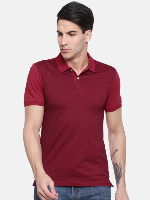 

Arrow Sport Men Red Solid Polo Collar T-shirt