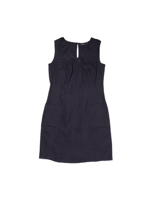 

Marks & Spencer Women Navy Blue Solid A-Line Dress