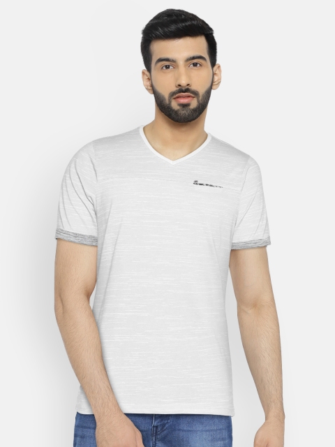 

SPYKAR Men Grey Melange Solid Round Neck T-shirt