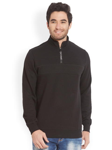 

SPYKAR Men Black Solid Sweatshirt